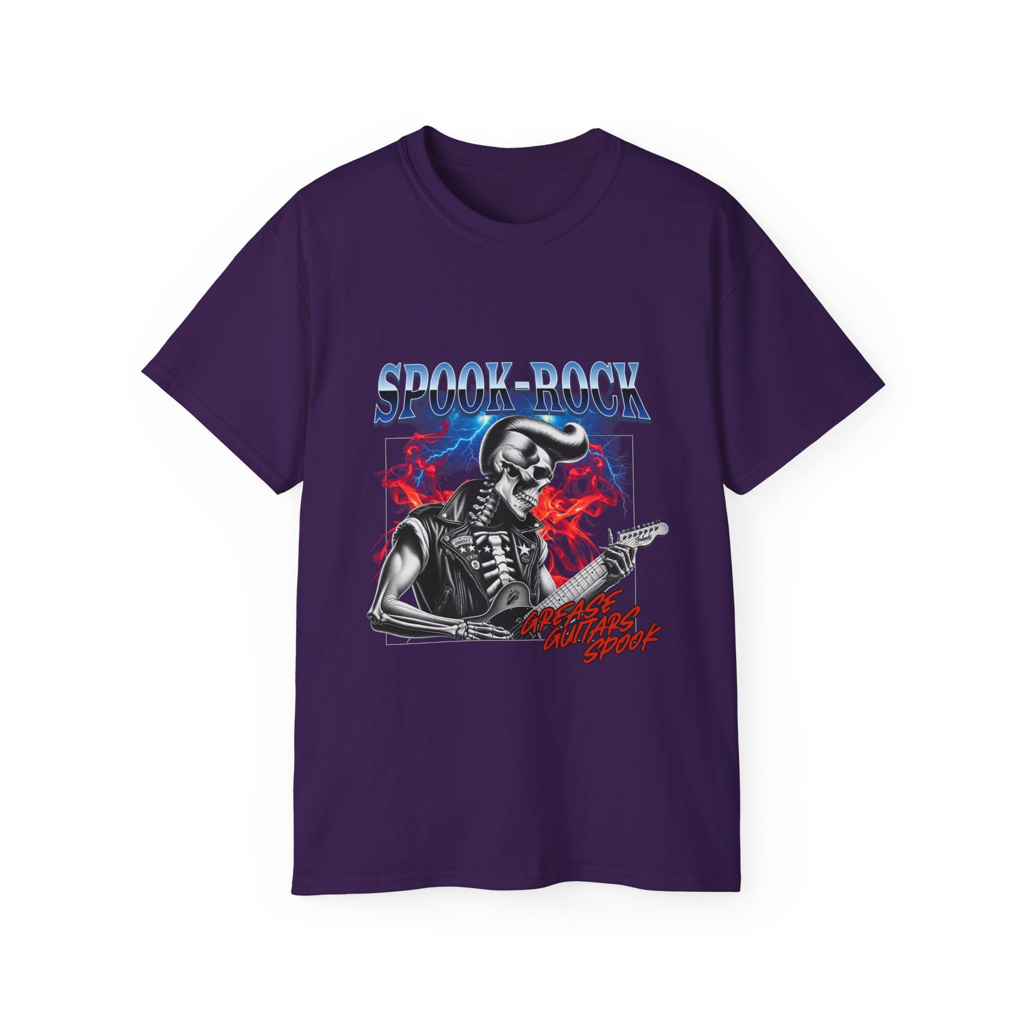 Spook-Rock - Unisex Cotton Tee (Front) - Damned Threads